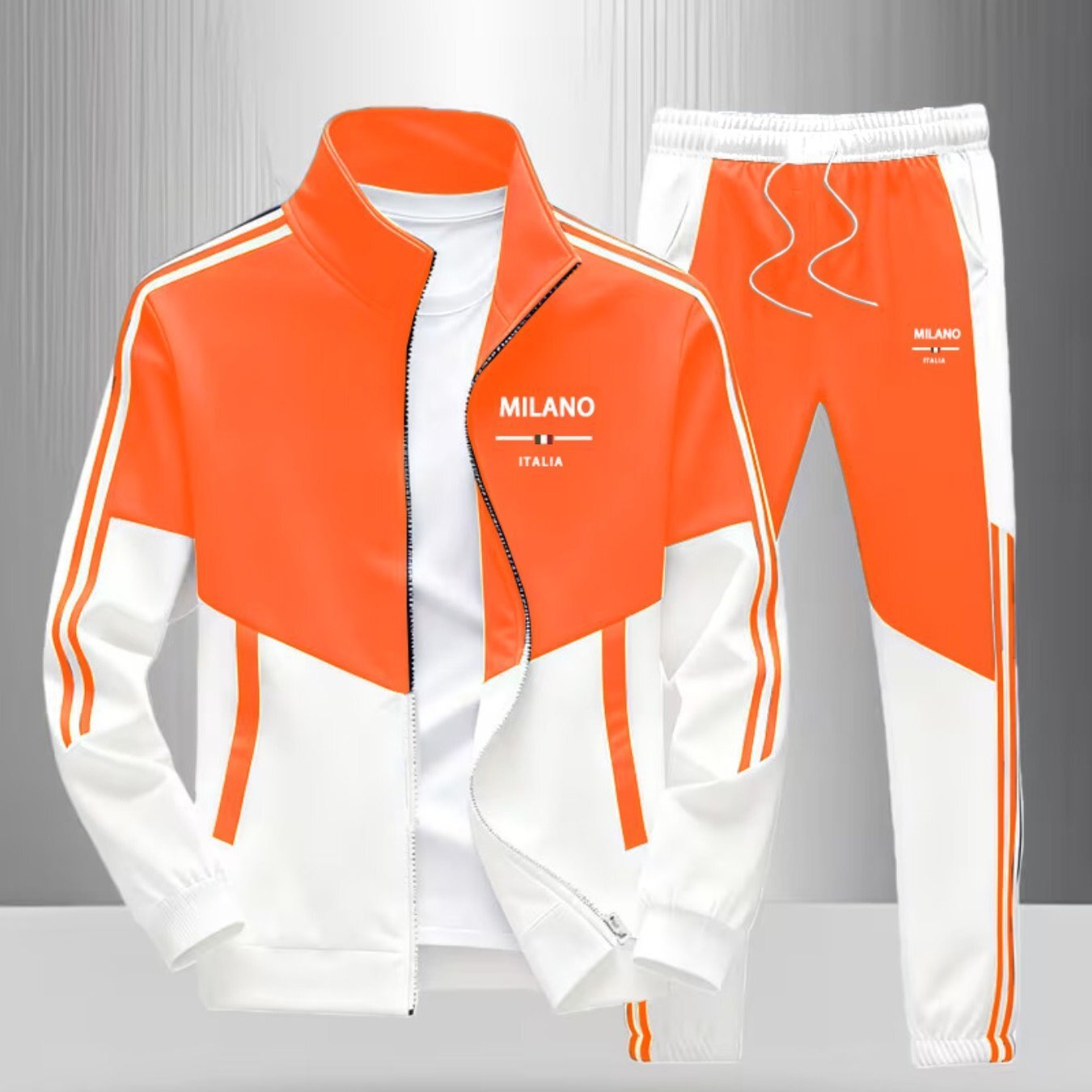 Mens Zip-Up Jacket and Pants Set