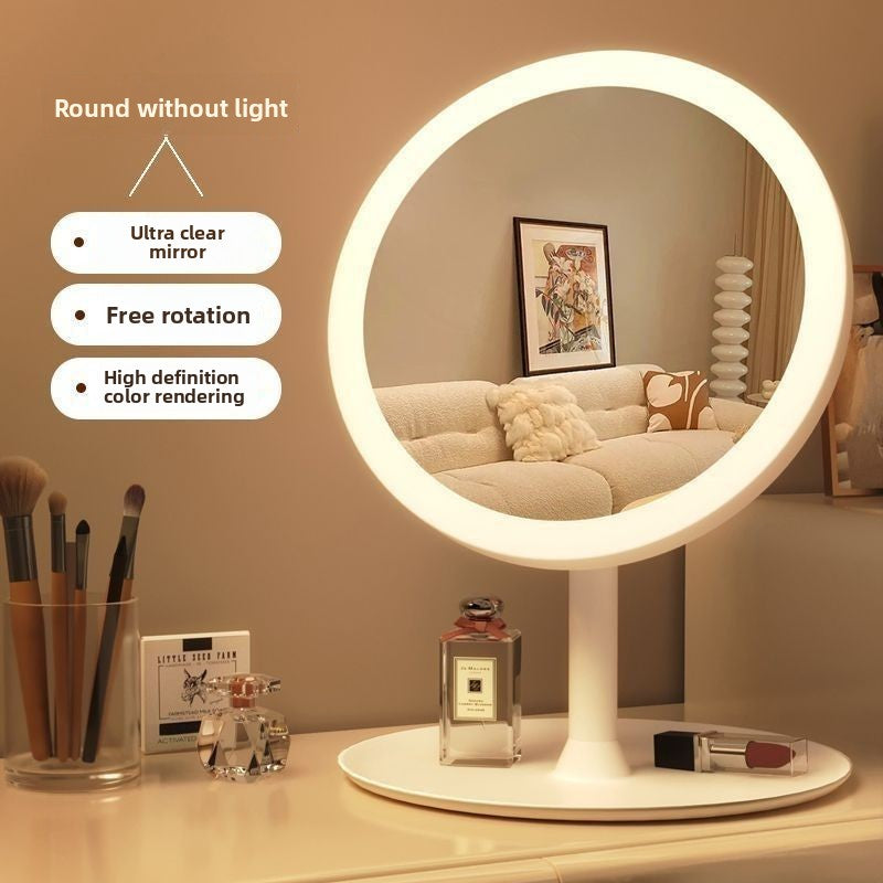Espejo de maquillaje inteligente con luces LED