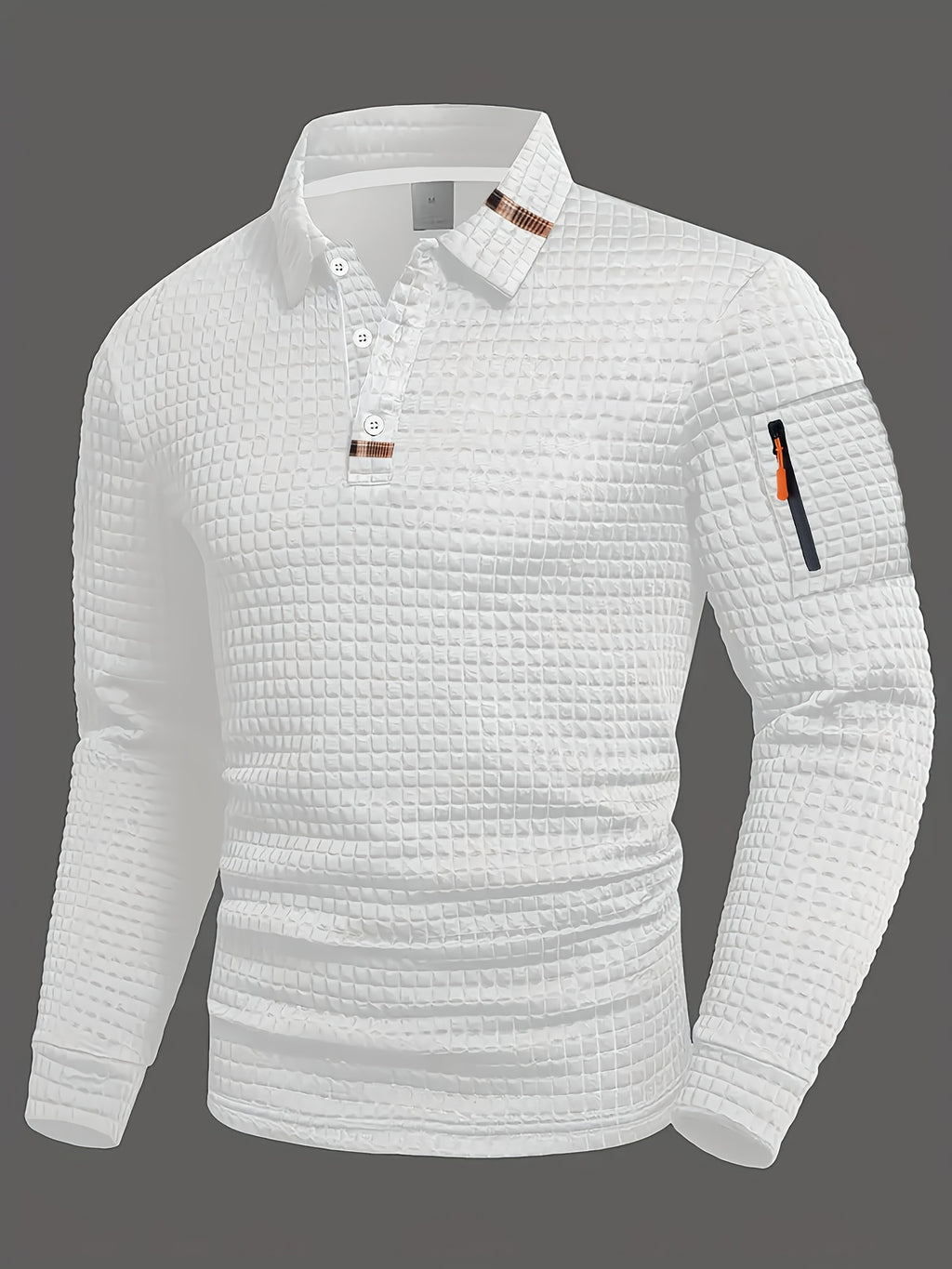 Mens Checkerboard Patchwork Polo Shirt