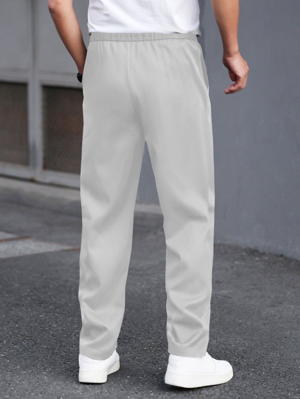 Pantalones casuales de cintura media para hombre