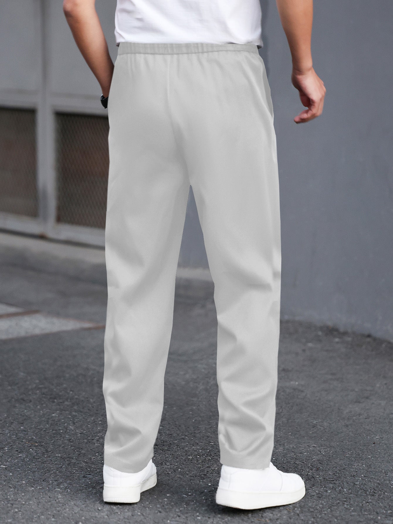 Pantalones casuales de cintura media para hombre