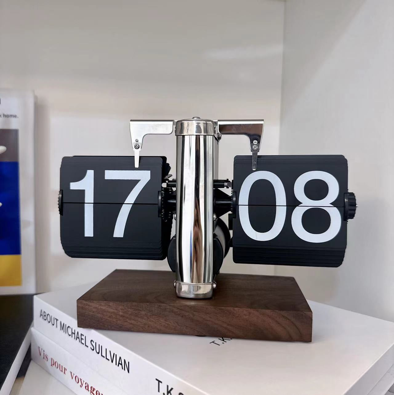 Reloj de escritorio retro automático con movimiento de cuarzo