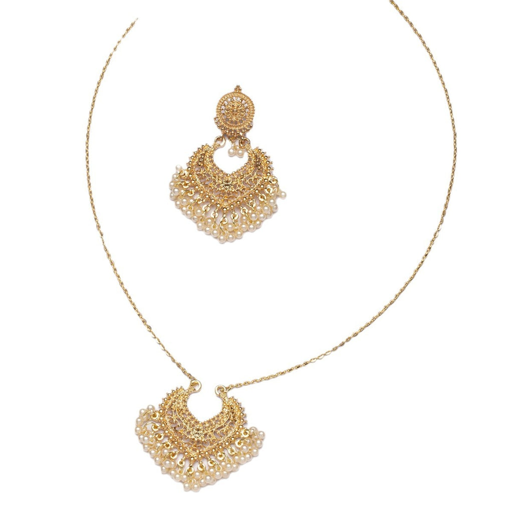 Conjunto de pendientes y collar retro bohemios con campanas
