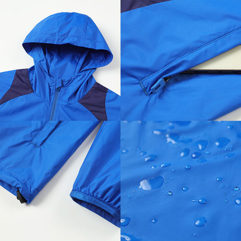 Chaqueta de lluvia con capucha a prueba de viento Entrenamiento deportivo para hombre