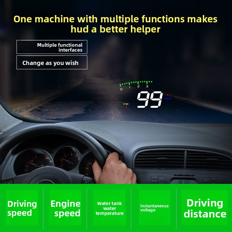 Velocidad de visualización frontal del coche
