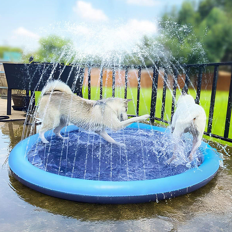 Alfombra de juego inflable con spray de agua al aire libre