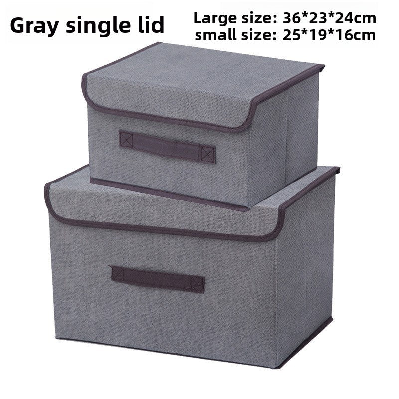 Foldable Non-Woven Storage Box with Lid