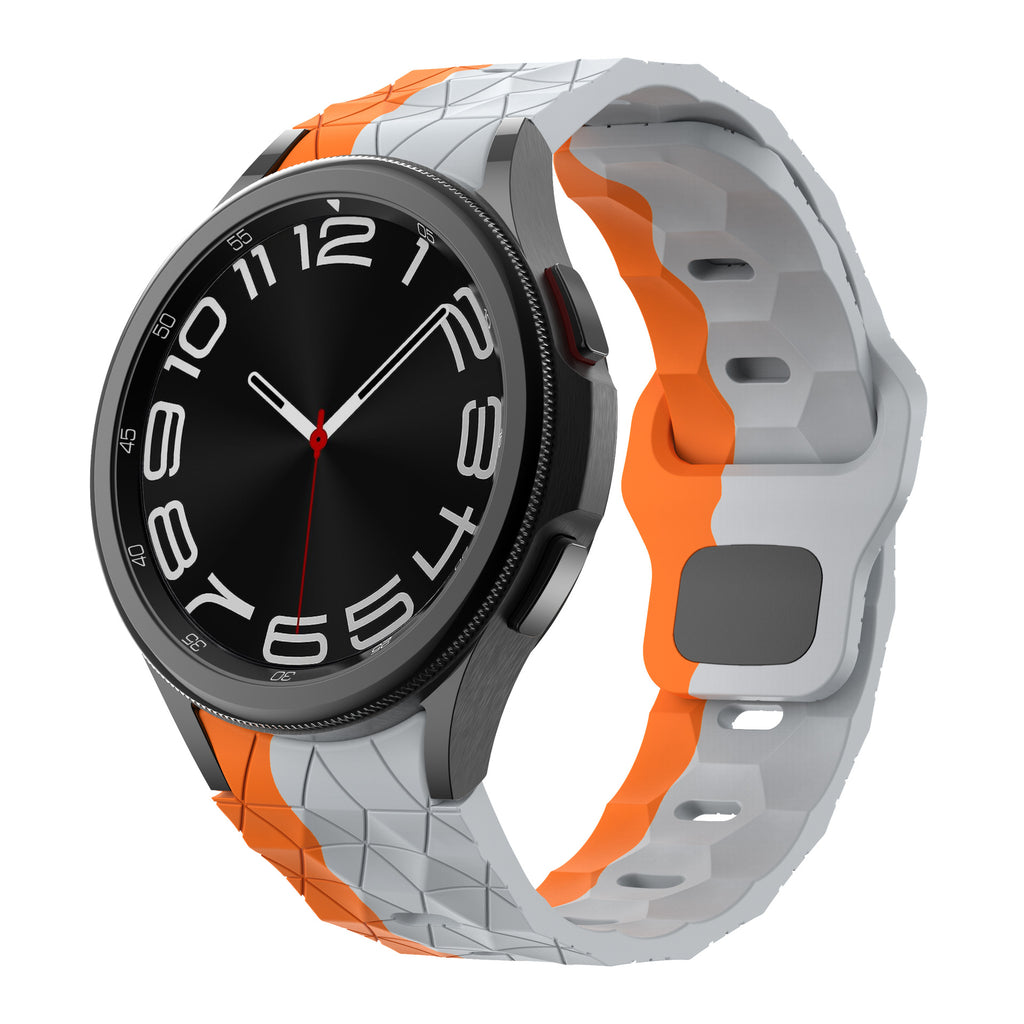Correa de reloj de silicona invertida con patrón de fútbol