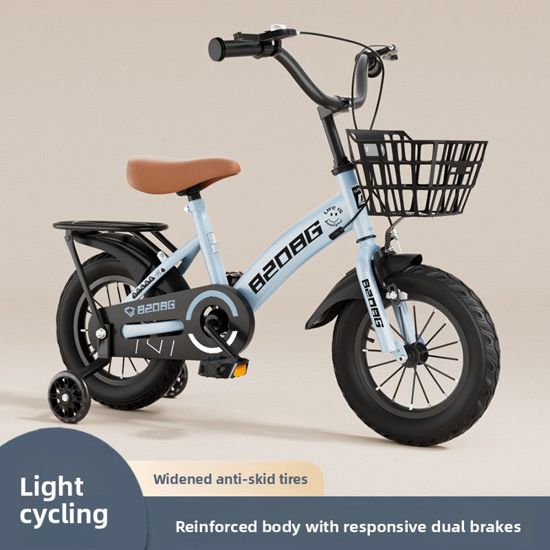Bicicleta ligera para niños con ruedas de seguridad