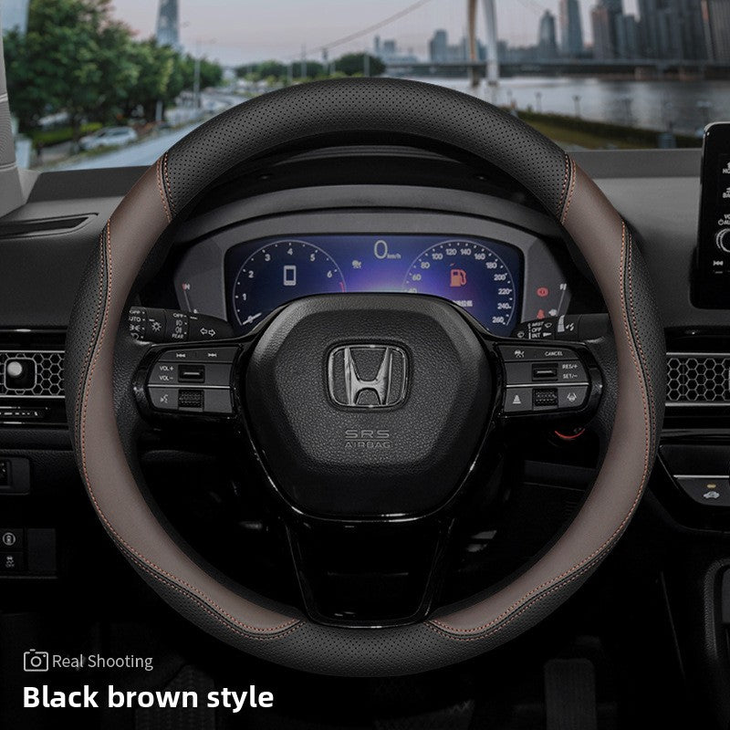 Cubierta del volante del coche Honda de cuero genuino ultrafino