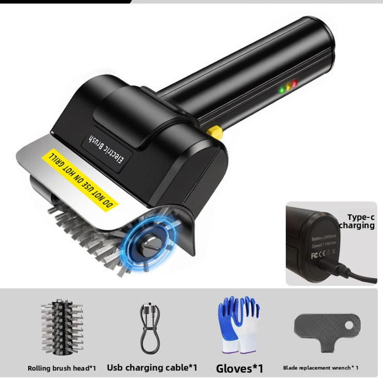 Cepillo de limpieza eléctrico para parrillas de barbacoa