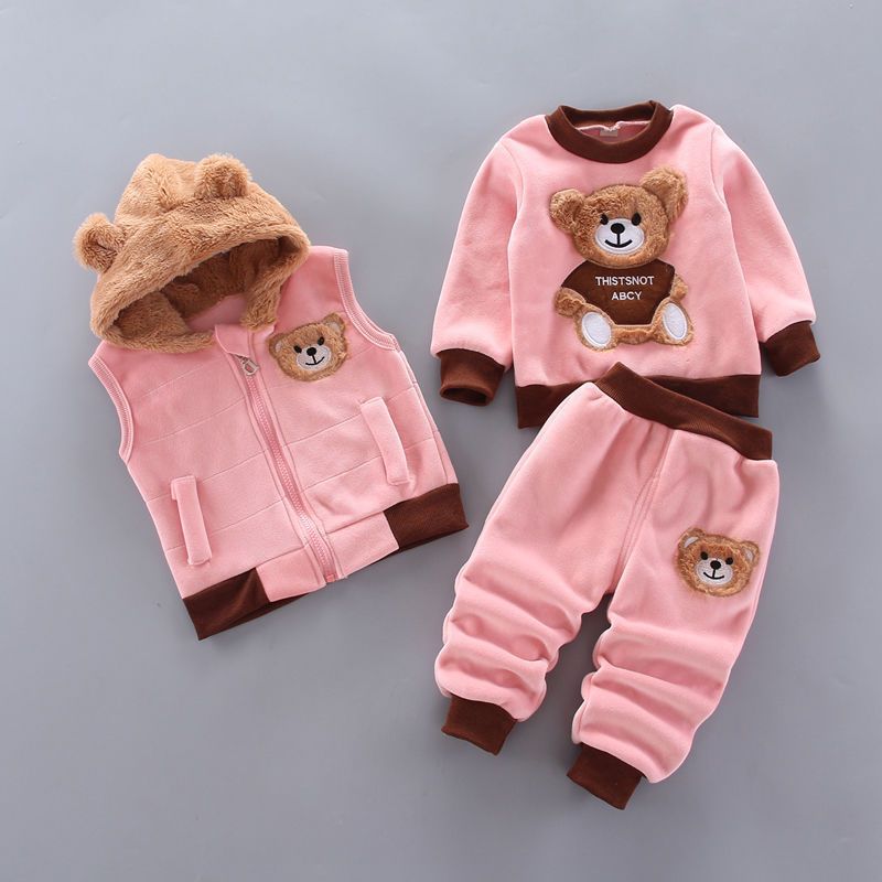 Juego de tres piezas de ropa de primavera para bebés