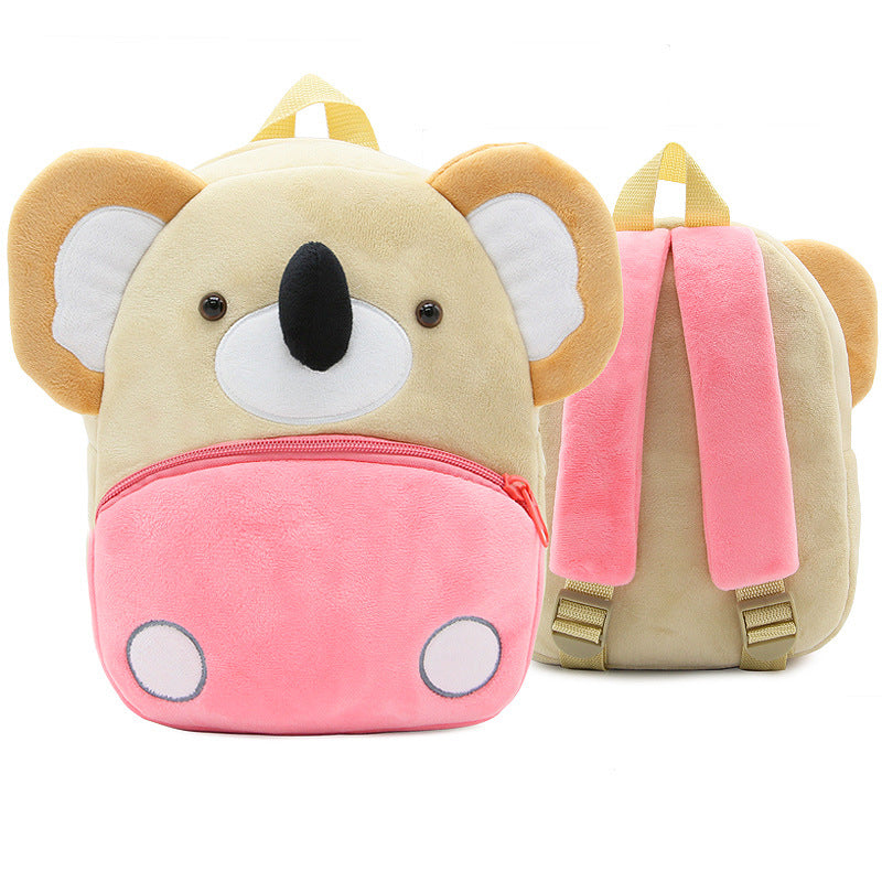 Mochila de peluche de animales de dibujos animados para niños