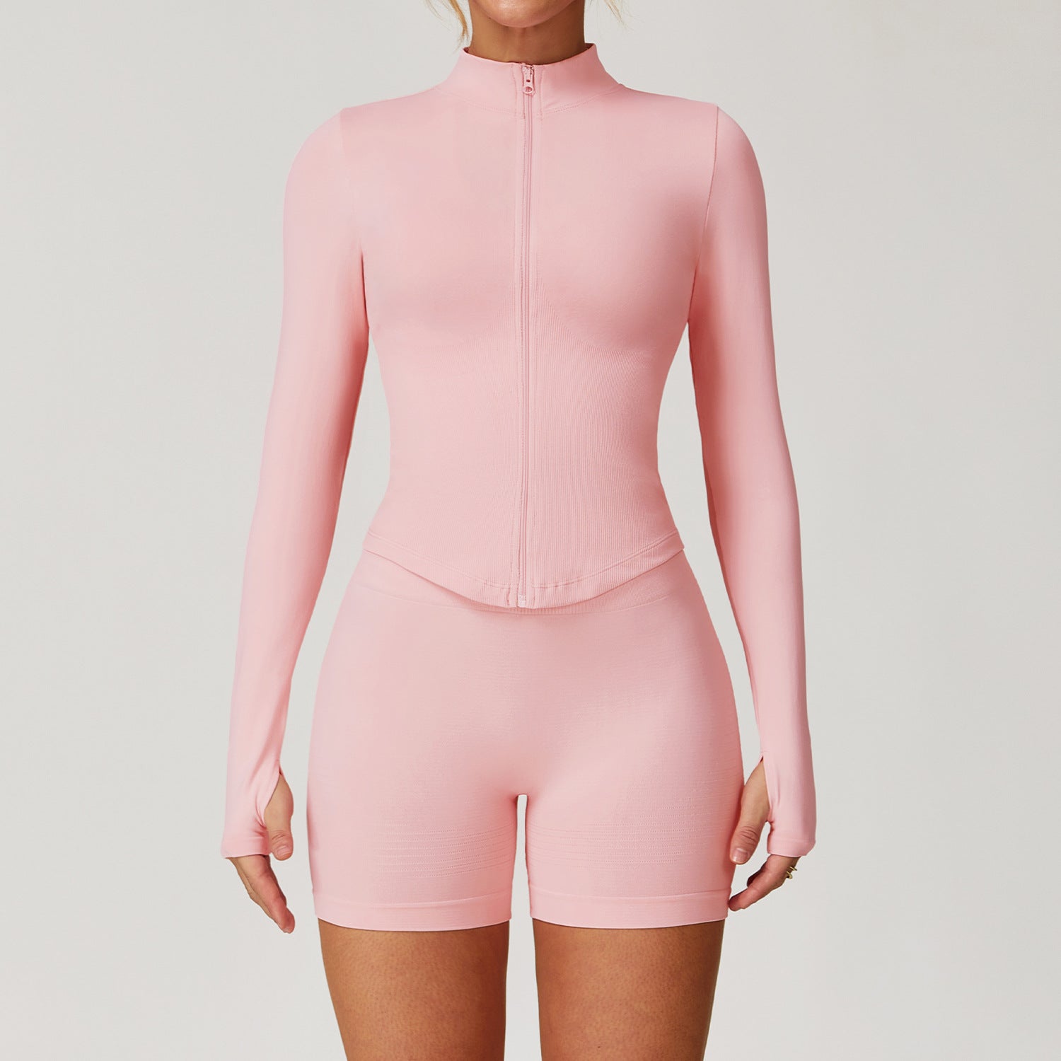 Conjunto de yoga Racerback sin costuras con cintura acanalada