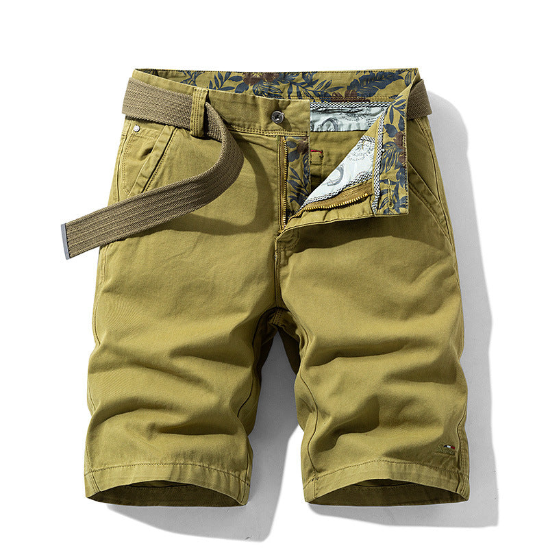 Pantalones cortos casuales de algodón para hombre