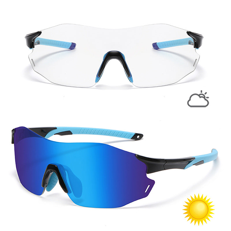Gafas de sol deportivas que cambian de color para ciclismo y carrera