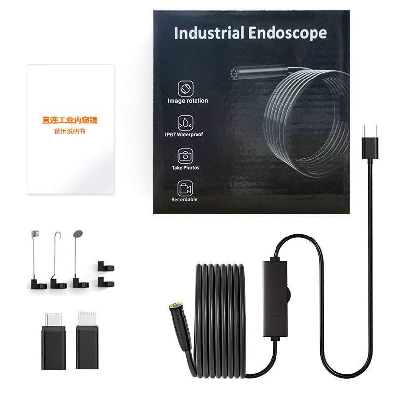 Endoscopio industrial 8mm HD 1080P Cámara de inspección a prueba de agua