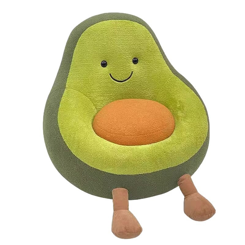 Silla de bolsa de frijoles de aguacate de felpa para niños