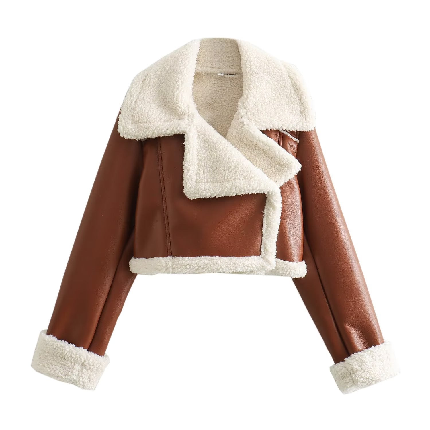Chaqueta de moto corta para mujer
