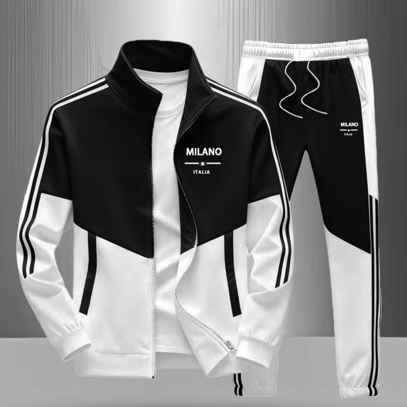 Mens Printed Jacket and Pants Set