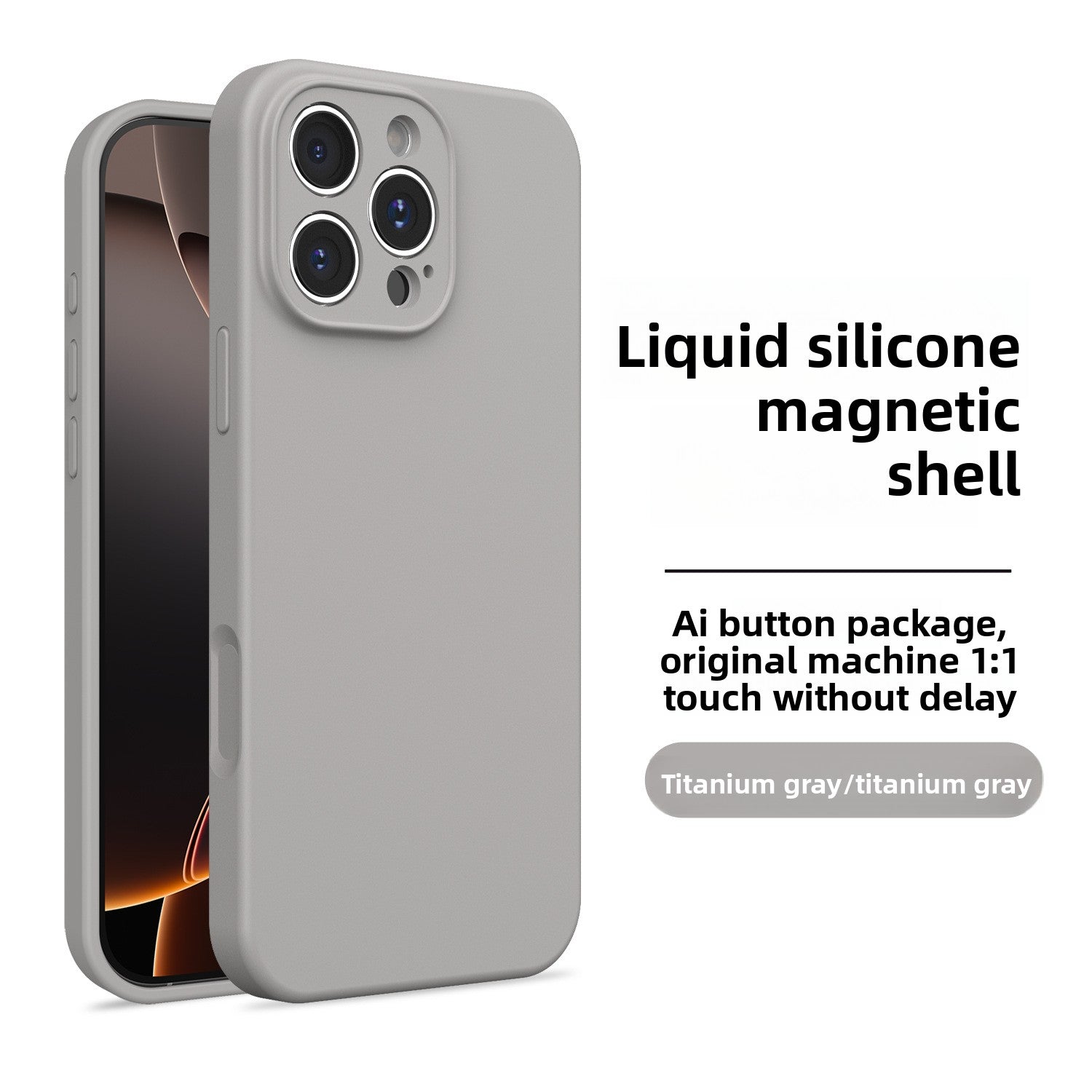 Funda de silicona magnética para iPhone