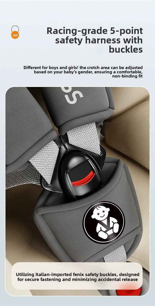Asiento de seguridad ajustable para niños con Isofix