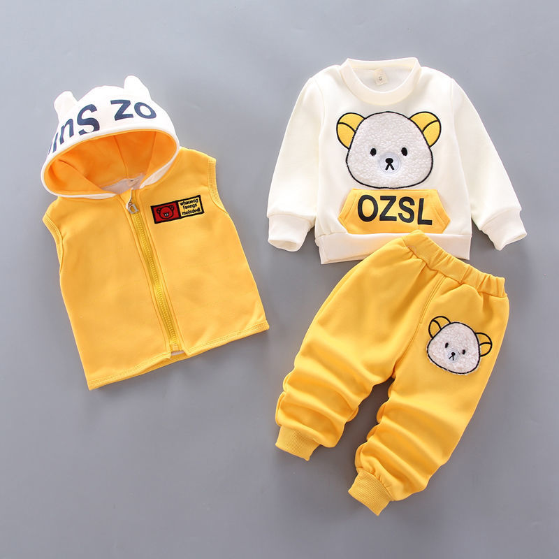 Juego de tres piezas de ropa de primavera para bebés
