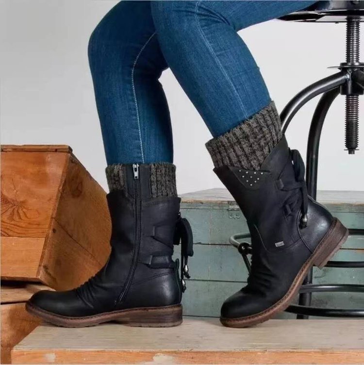 Botas de talla grande con media antorrilla