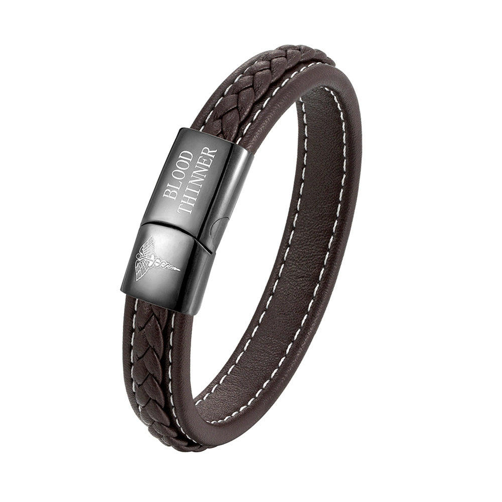 Pulsera de identificación médica de acero inoxidable