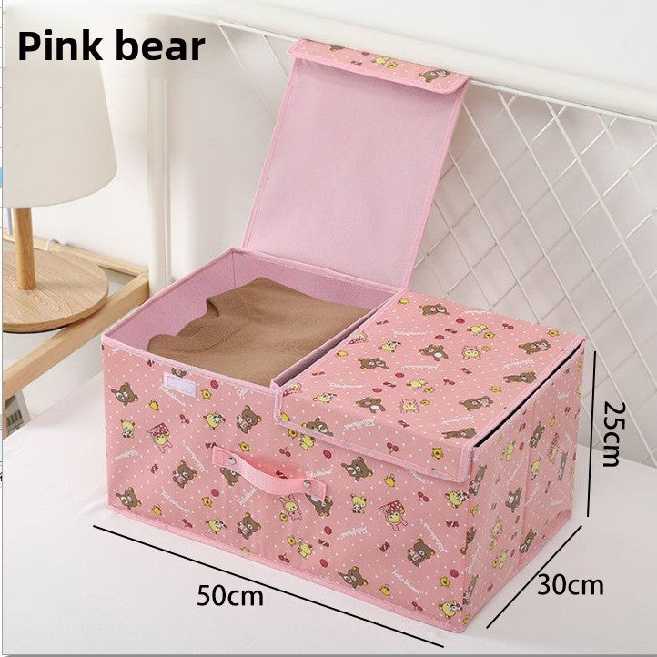 Foldable Non-Woven Storage Box with Lid