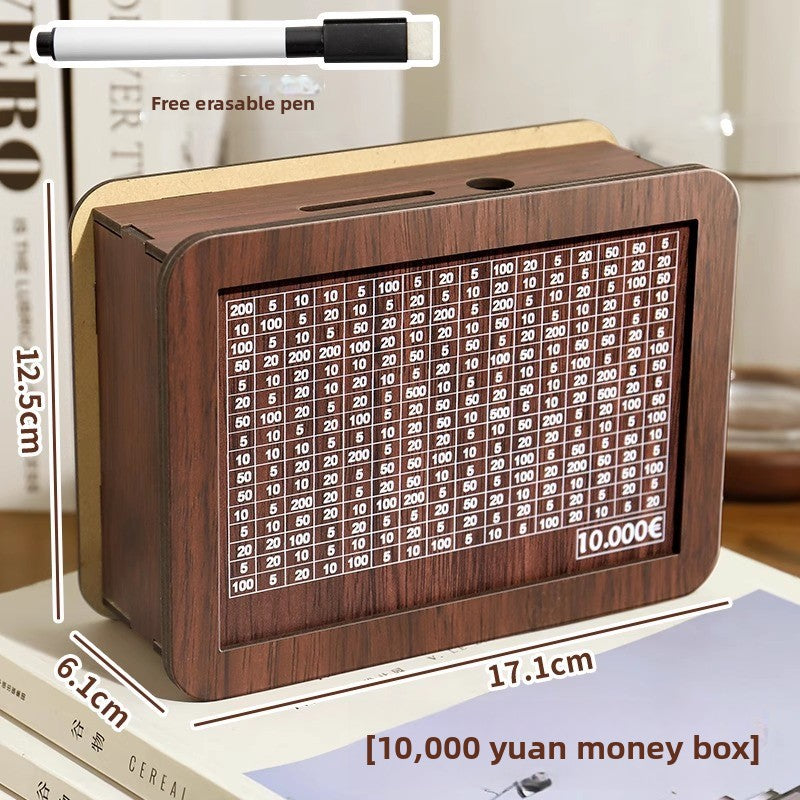 Wooden piggy bank