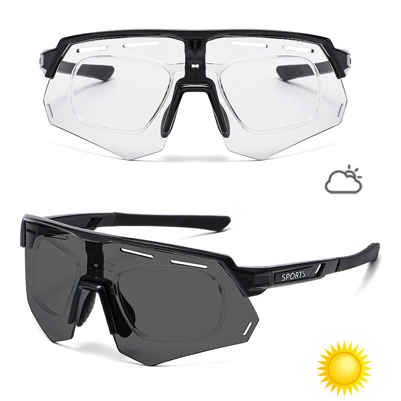 Gafas de sol deportivas que cambian de color para ciclismo y carrera