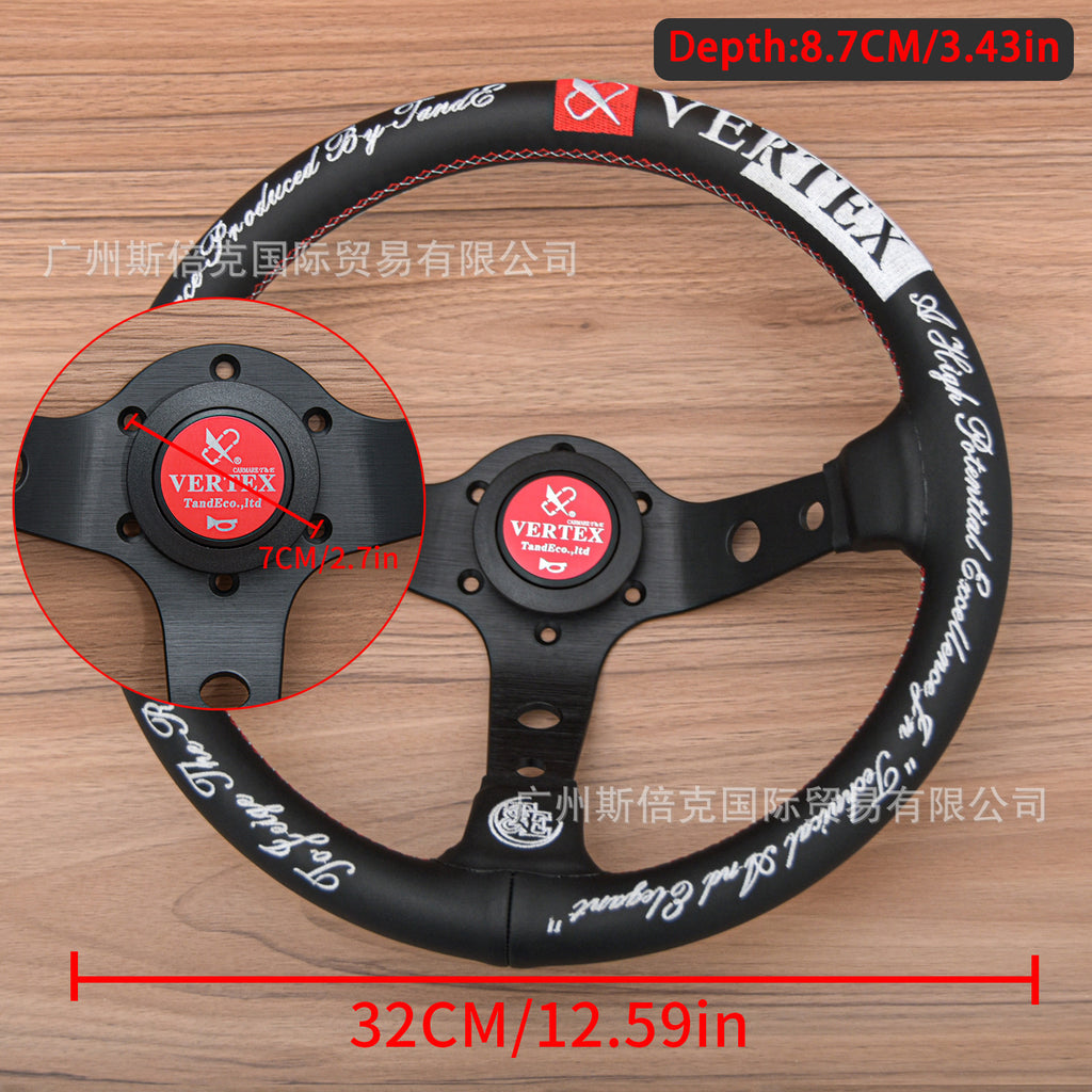 volante de cuero modificado de 320 mm