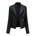 Womens Slim Fit PU Leather Jacket