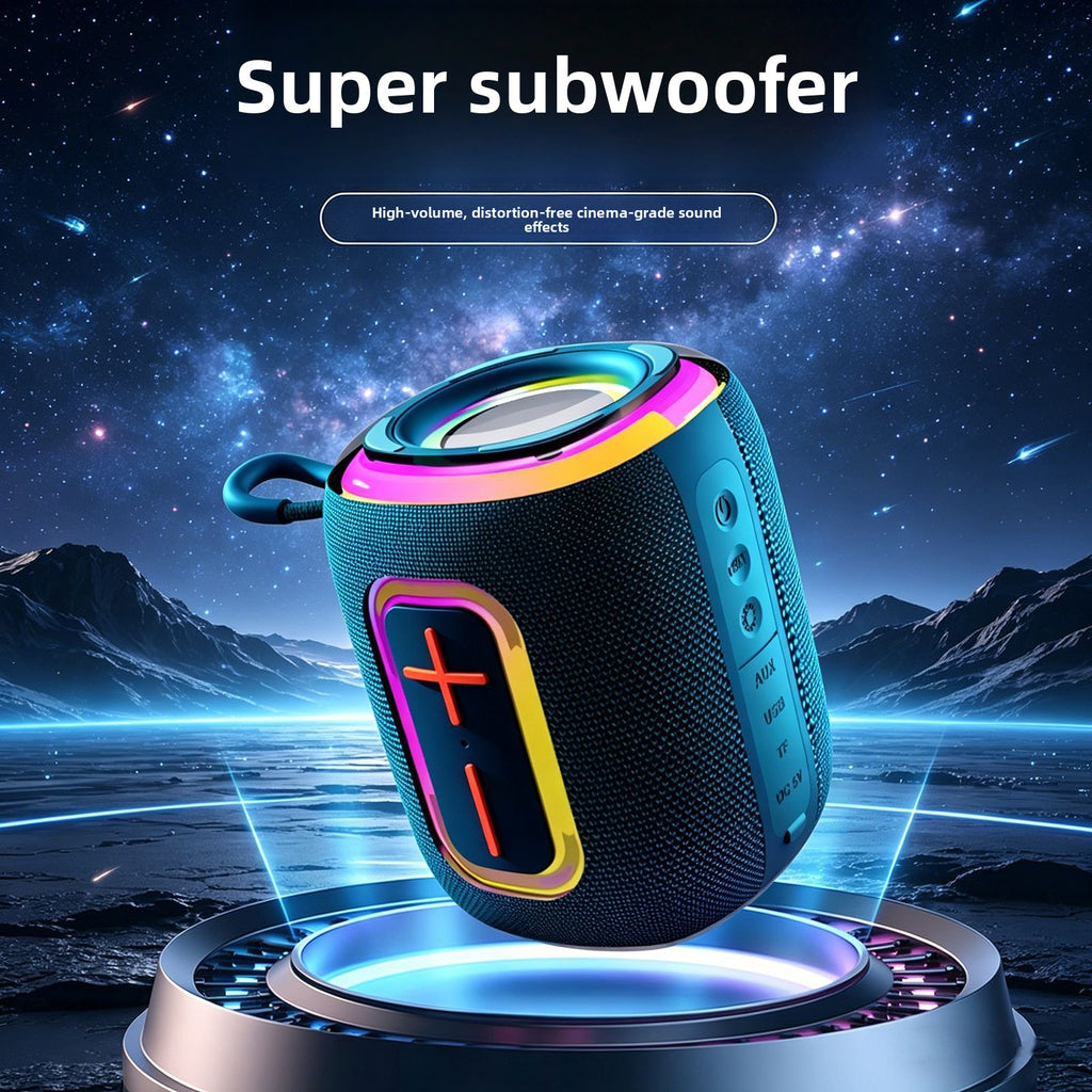 Altavoz Bluetooth RGB inalámbrico con graves pesados