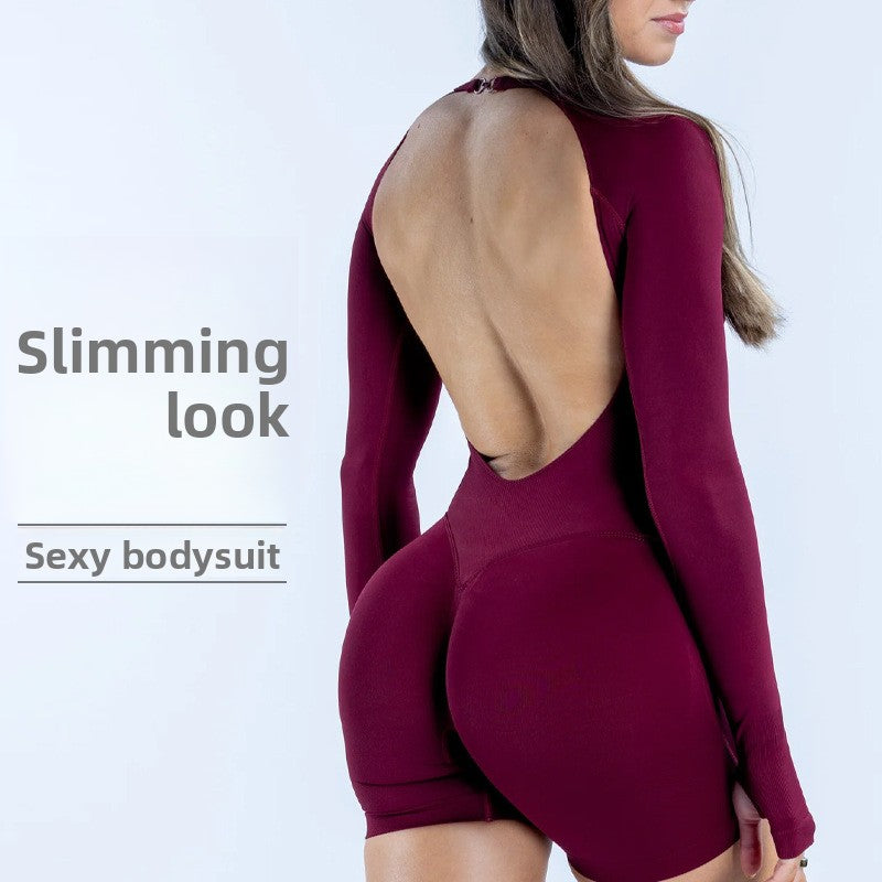 Seamless Backless Jumpsuit for Sports