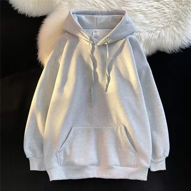 Sudadera de vellón con capucha para hombre, jersey casual de gran tamaño