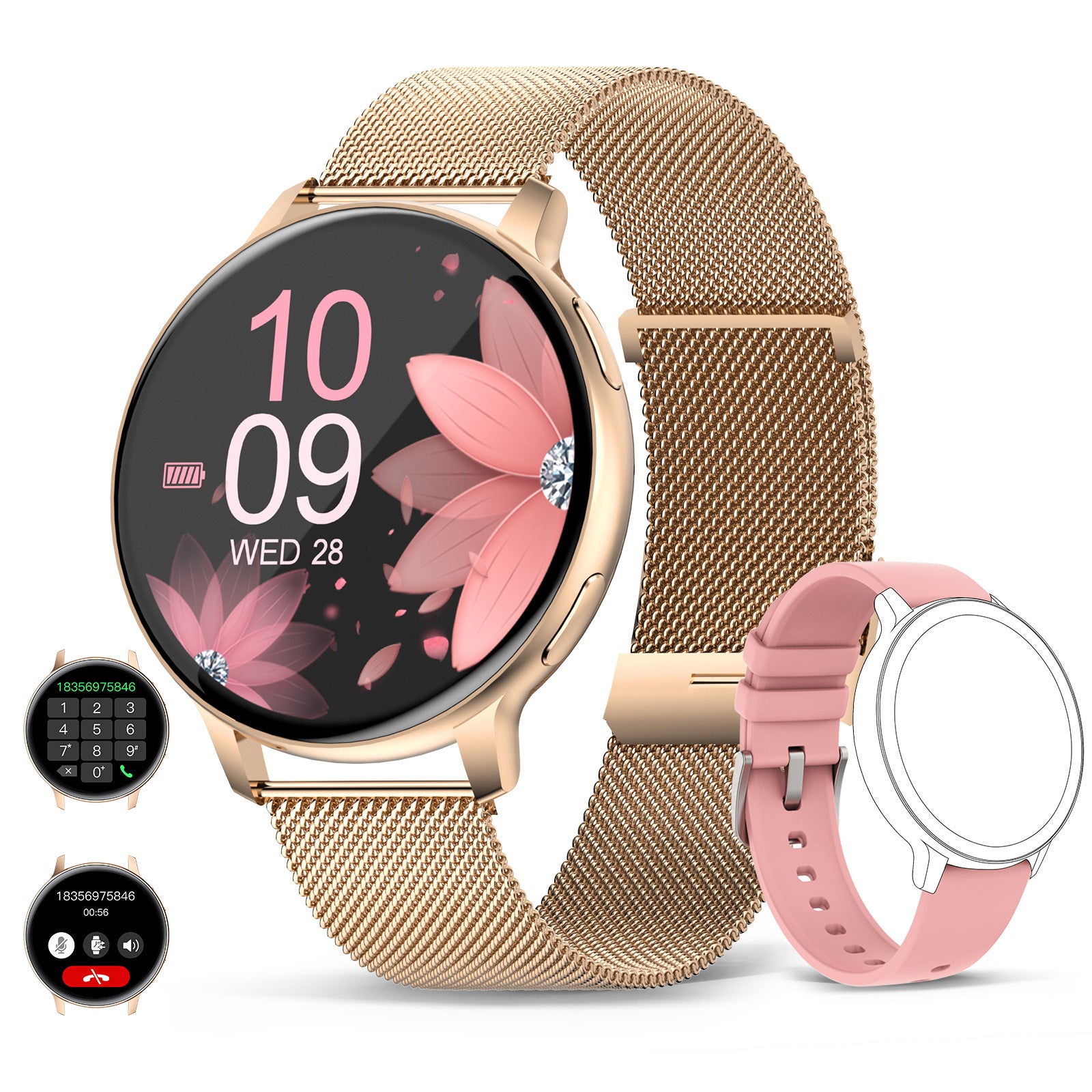 Reloj inteligente Bluetooth S53 con monitoreo de salud