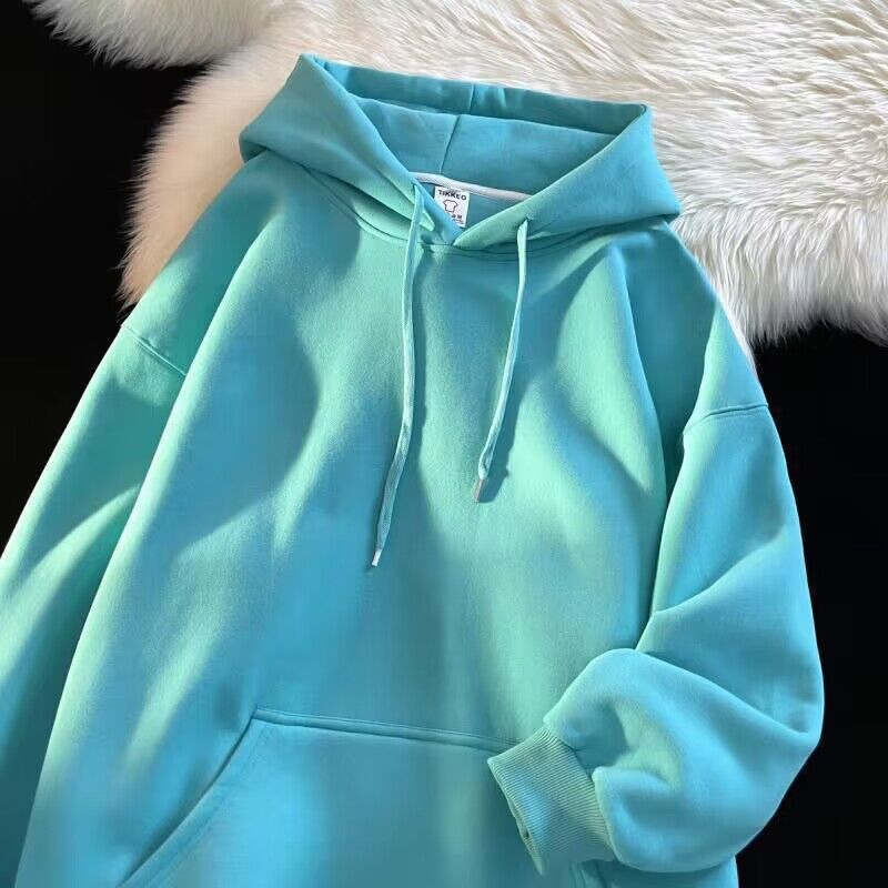 Sudadera de vellón con capucha para hombre, jersey casual de gran tamaño