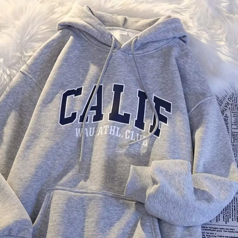 Sudadera de vellón con capucha estilo urbano