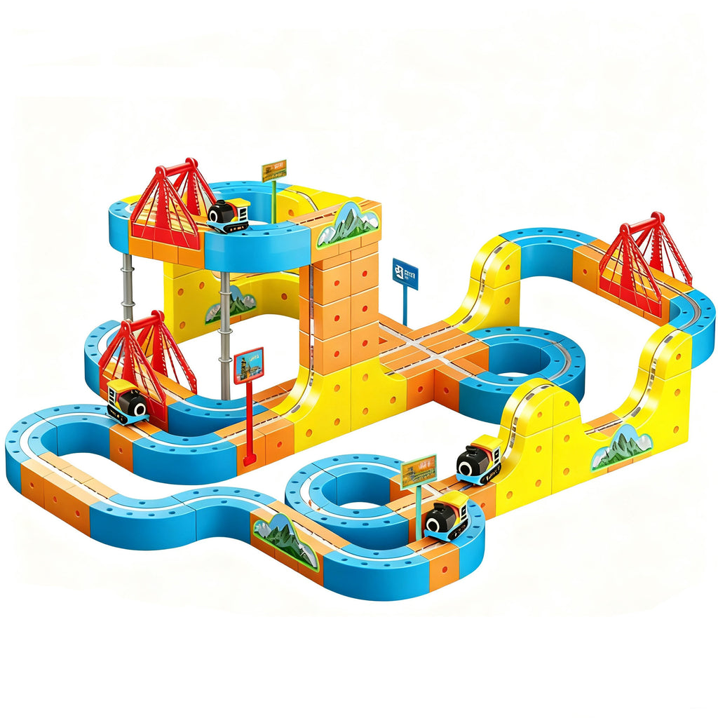 Juego de juguetes de tren educativo magnético