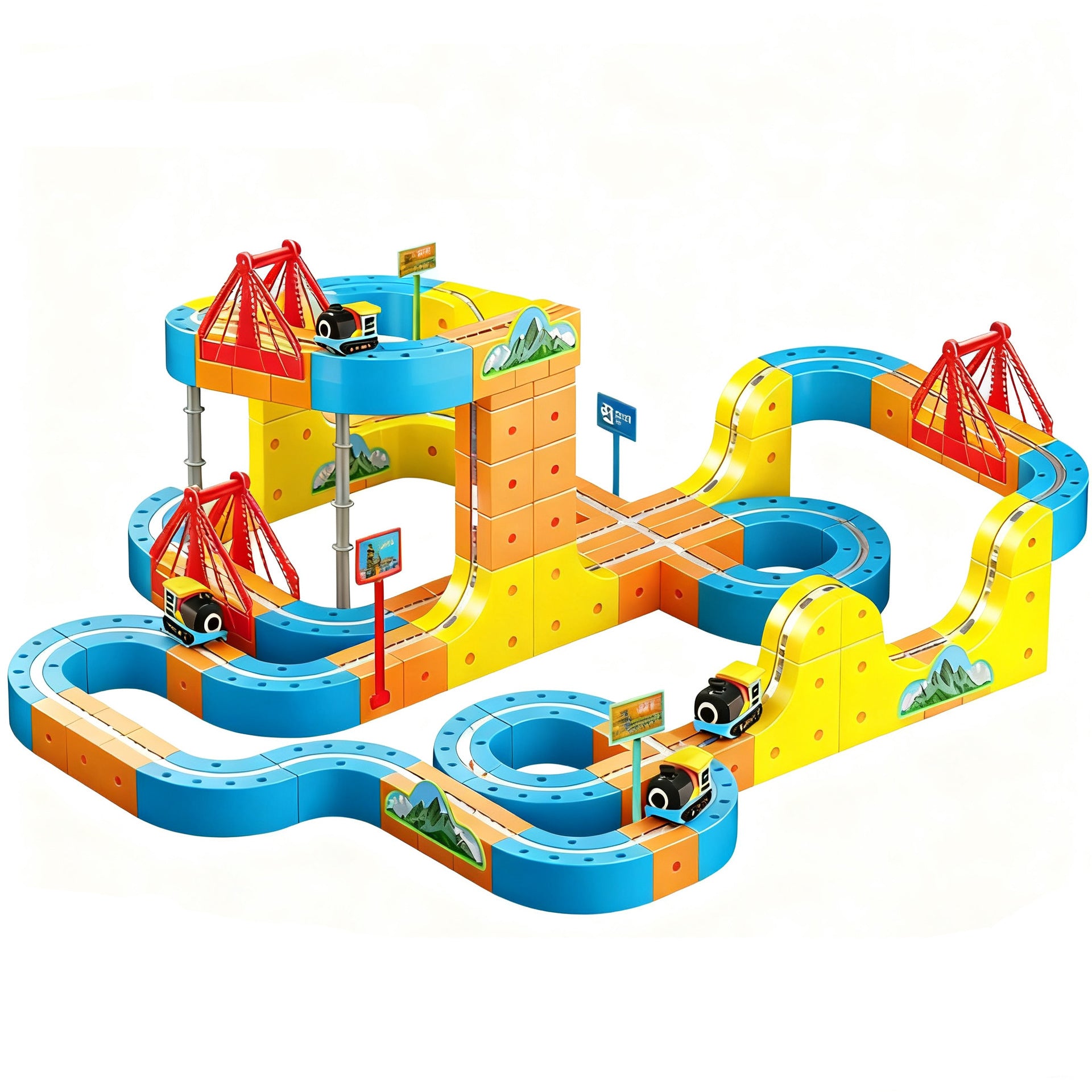 Juego de juguetes de tren educativo magnético