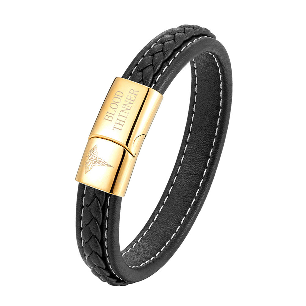 Pulsera de identificación médica de acero inoxidable