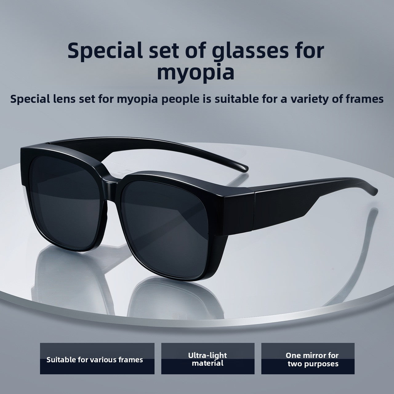 Gafas de sol polarizadas con clip, protección UV