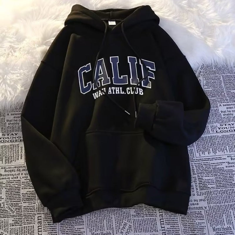 Sudadera de vellón con capucha estilo urbano