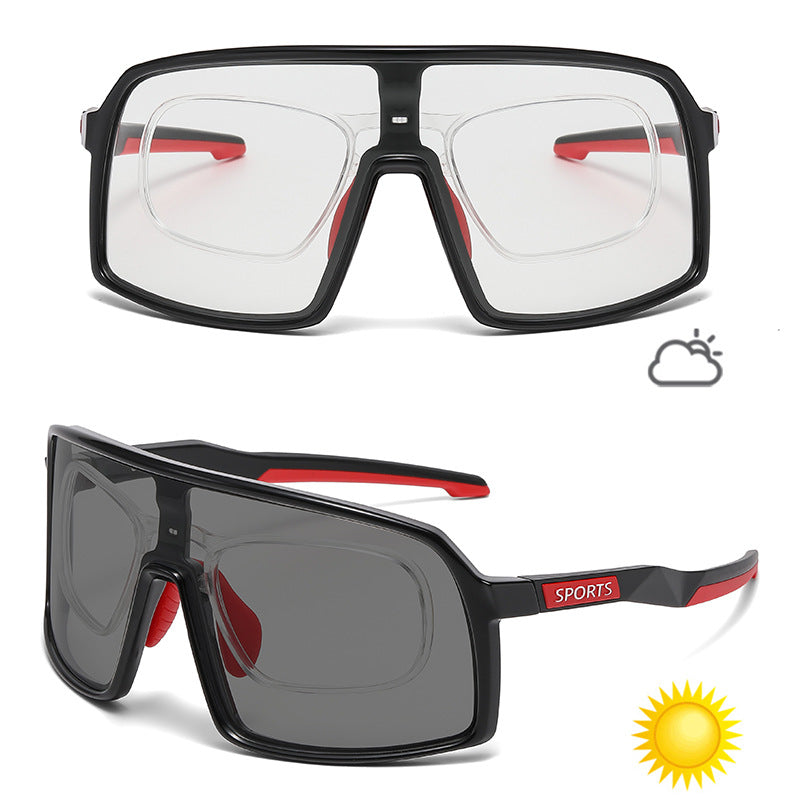 Gafas de sol deportivas que cambian de color para ciclismo y carrera