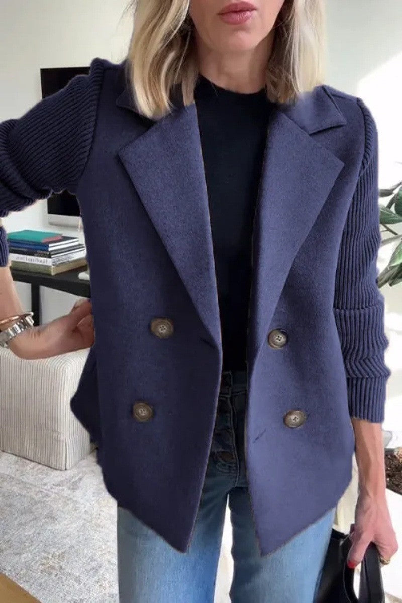 Chaqueta de mezcla de lana para mujer