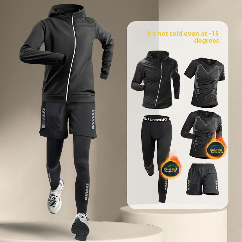 Traje de calentamiento de tela gruesa, ropa de secado rápido