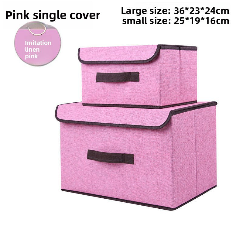 Foldable Non-Woven Storage Box with Lid