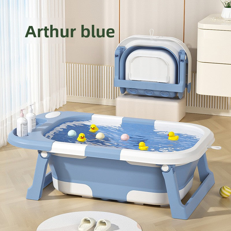 Bañera para bebés recién nacidos con sensor de temperatura y diseño plegable